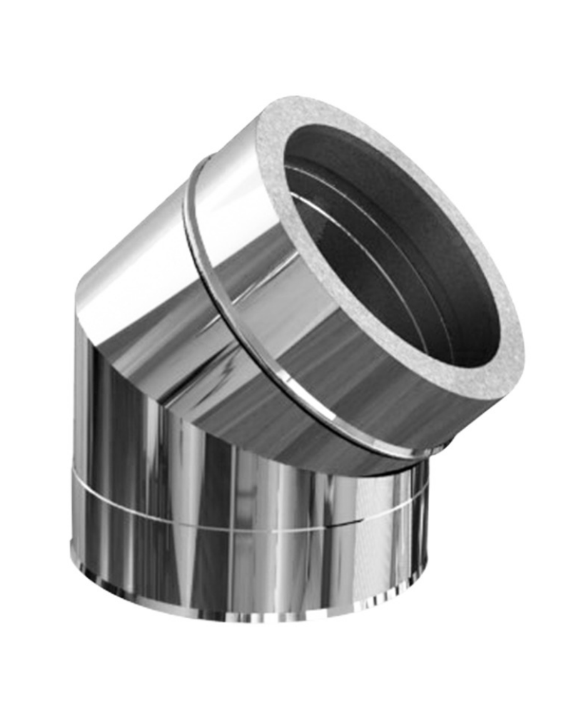 Curva 90° Con Ispezione MFCS9IT Monofire Inox Aisi316 BLACK Per Stufe